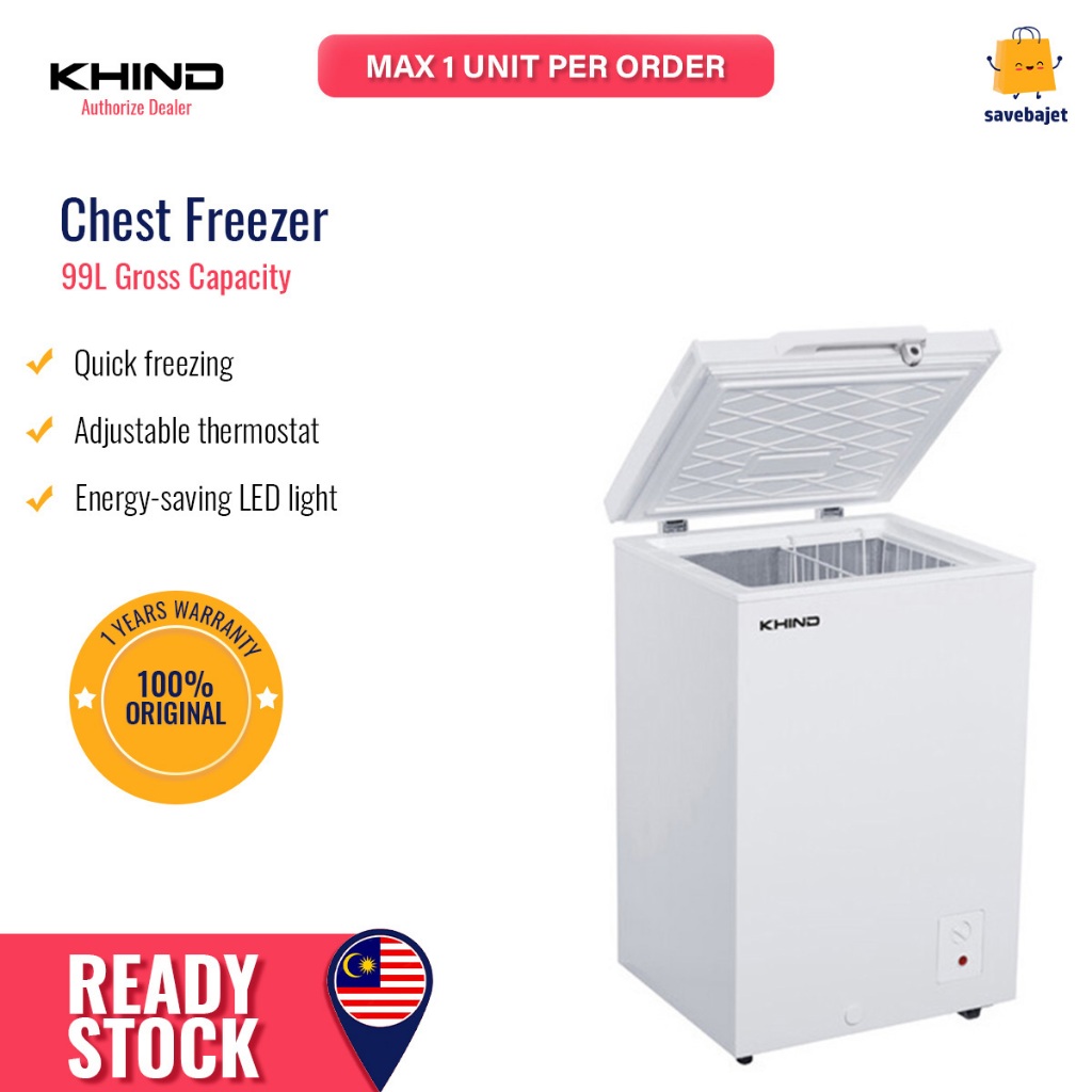 Khind Chest Freezer 99L peti sejuk beku FZ99 Shopee Malaysia