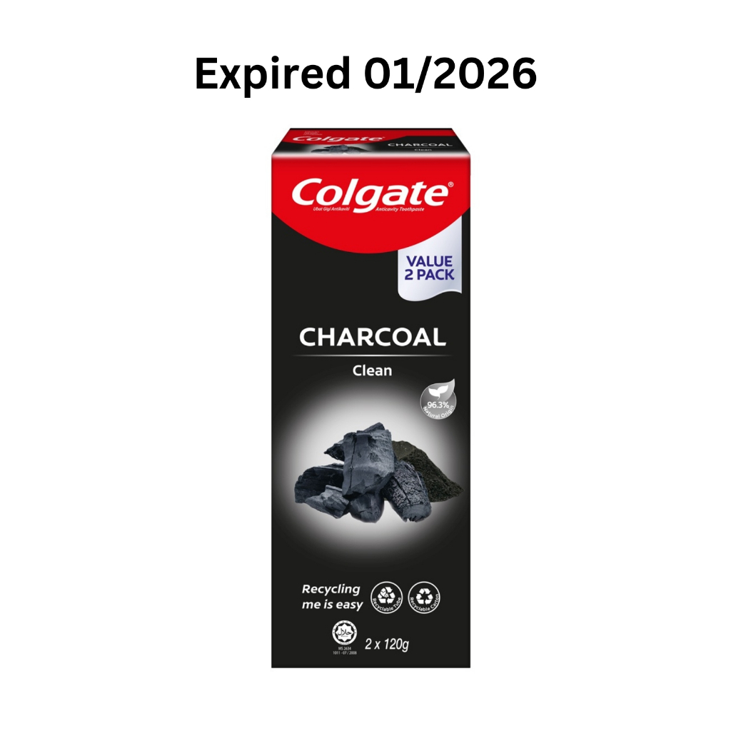 Colgate Naturals Pure Clean Charcoal Toothpaste 120g x 2s Shopee Malaysia