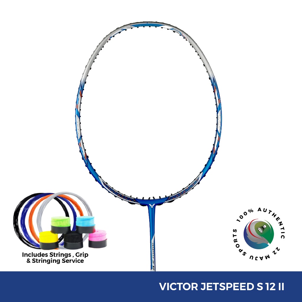 VICTOR JETSPEED S12 II BADMINTON RACKET ( FOC STRING + GRIP +STRINGING