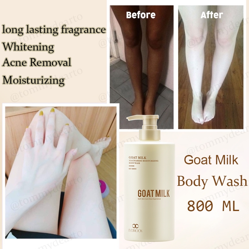 Whitening body wash Nicotinamide Shower Gel Goat milk long lasting