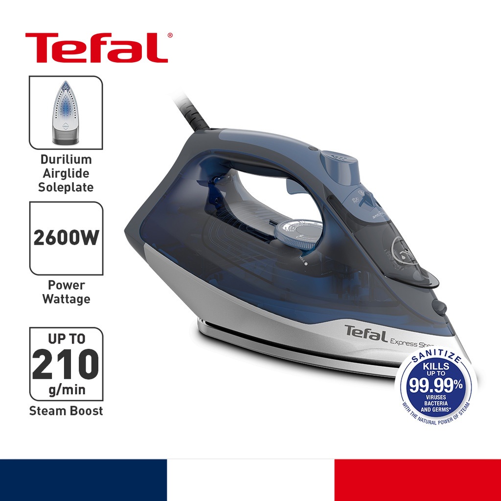 Tefal Steam Iron Express Steam + (FV2887) | Shopee Malaysia