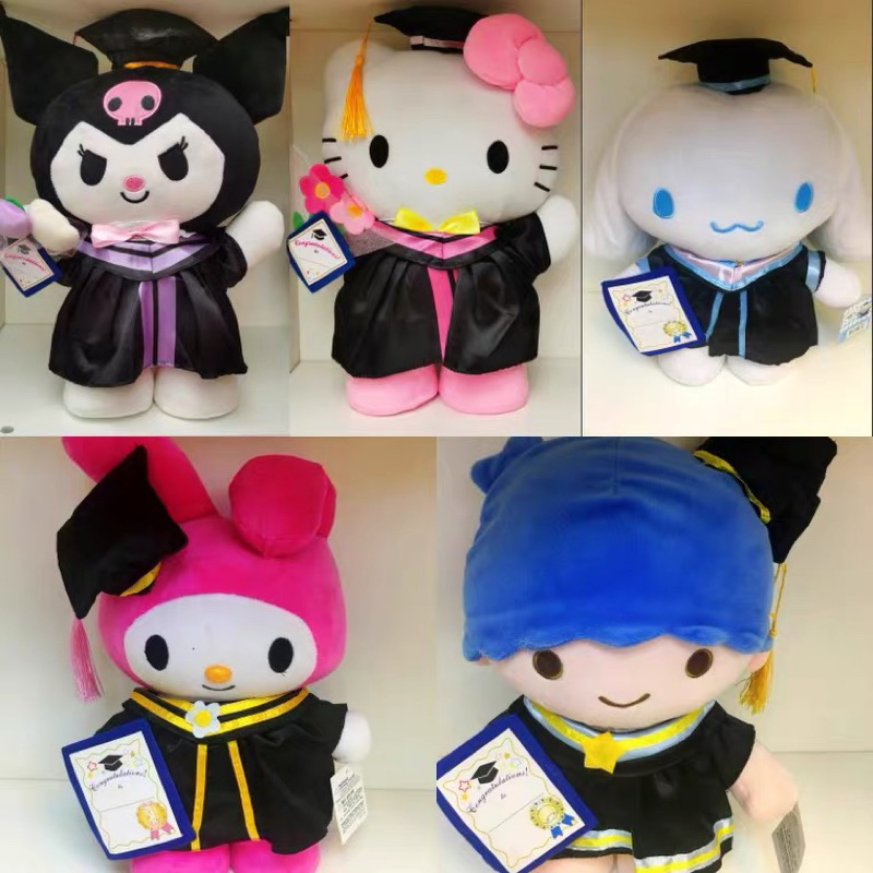 30cm Convo Graduation Sanrio Kuromi Melody Soft Toys Cartoon | Shopee ...