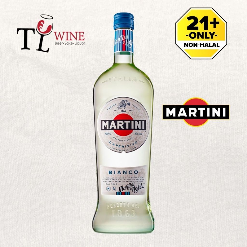 Martini Bianco 1Litre 1000ml aperitif Liqour (Alc 18) Duty paid 100