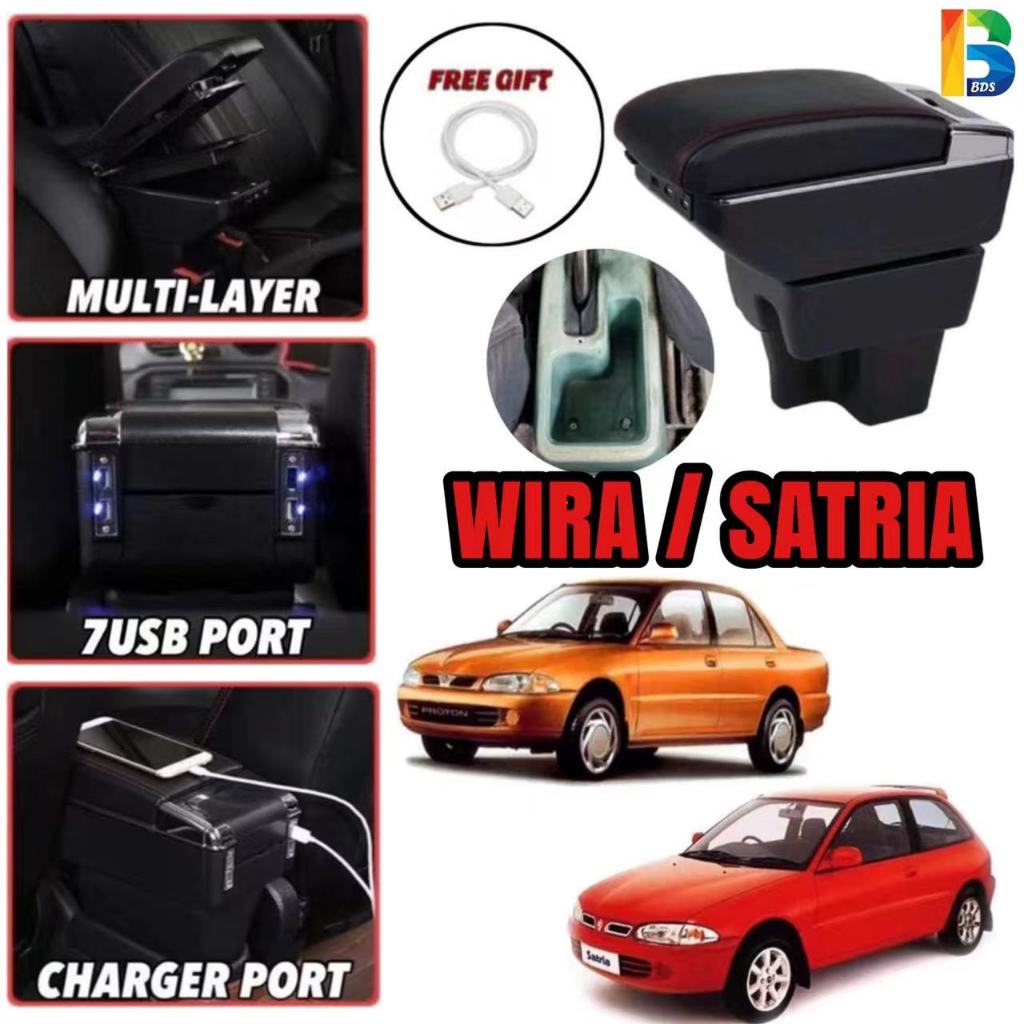 PROTON WIRA & SATRIA USB ARMREST Adjustable 2layer 7USB Charging Port ...