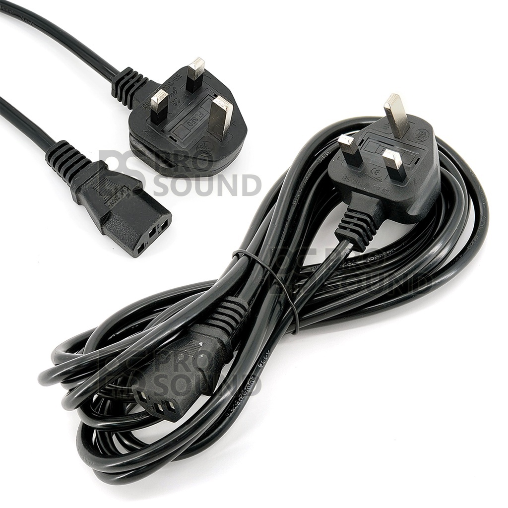 3pin UK plug AC Power Cord With 13A Fuse 3C x 0.75mm for PC Desktop ...