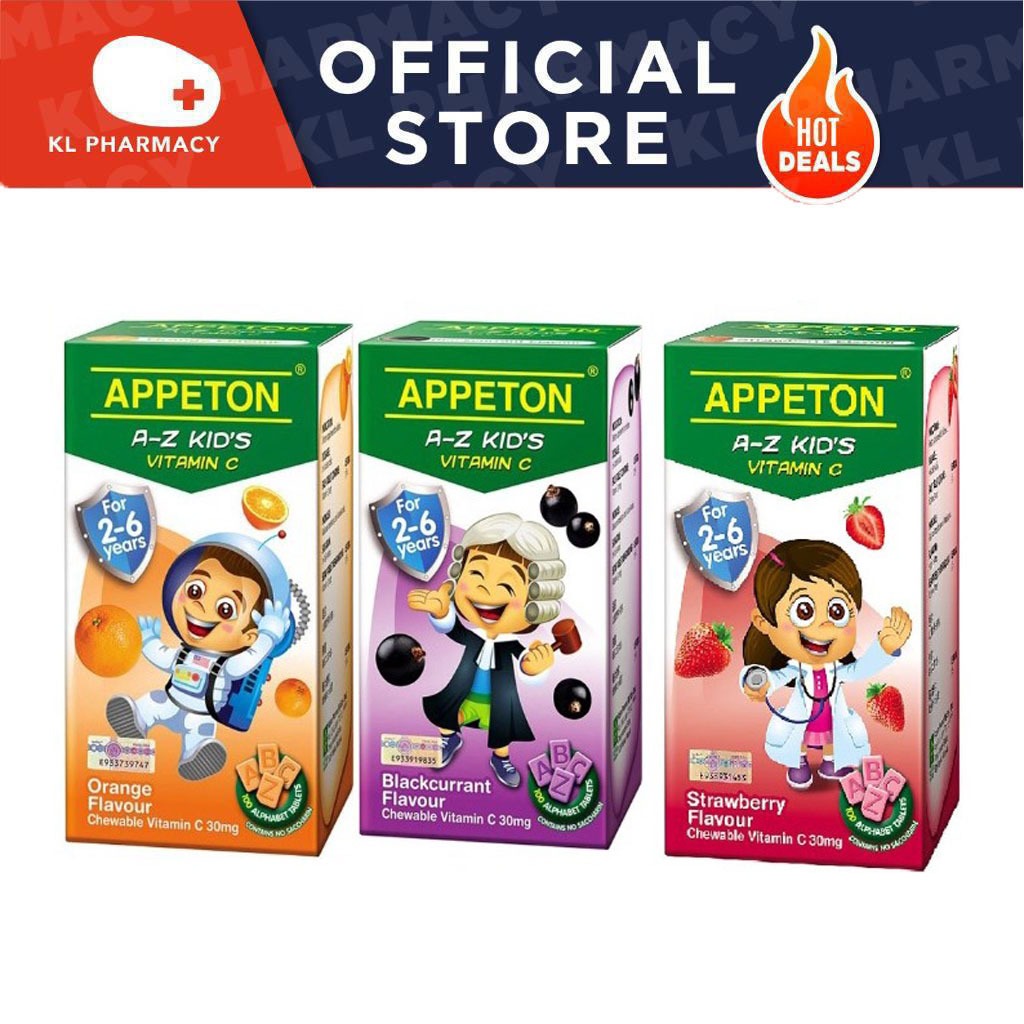 Appeton A-Z Kid's Vitamin C 30mg (100 Tabs) | Shopee Malaysia