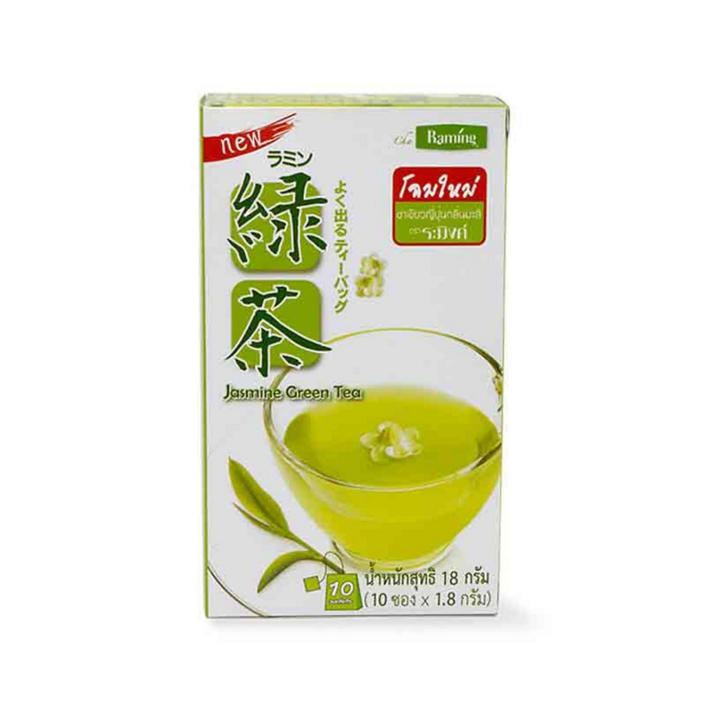 Raming Japanese green tea, jasmine flavor, 18 grams (1.8 grams x 10