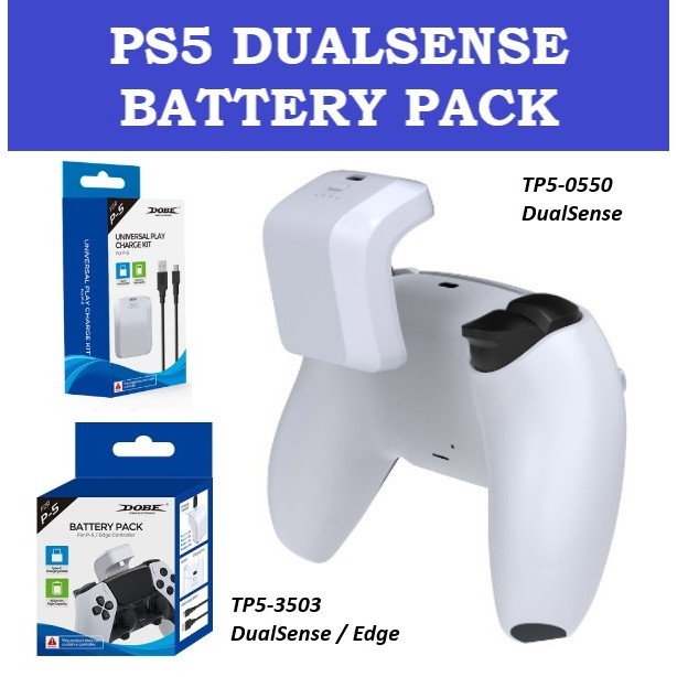 1600mAh Rechargeable Battery Power Bank For PS5 Controller/PS5 DualSense  Edge
