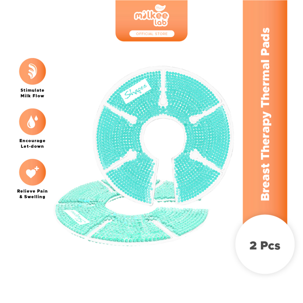 Milkee Lab Breast Therapy Thermal Pads (2pcs) 3in1 therapy stimulate milk flow, soothe breast
