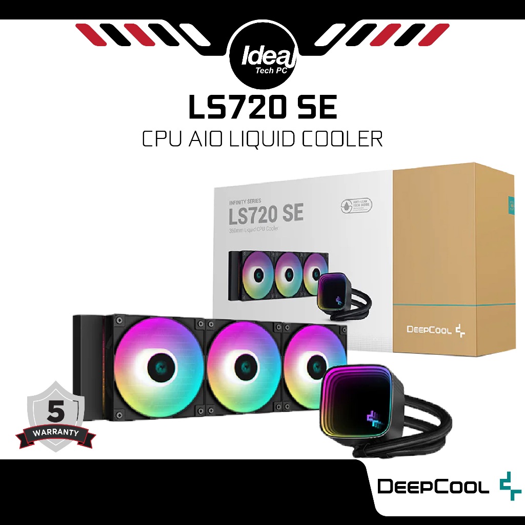 DEEPCOOL LS720 SE 360mm 3x ARGB 120mm PWM Fan Black Support