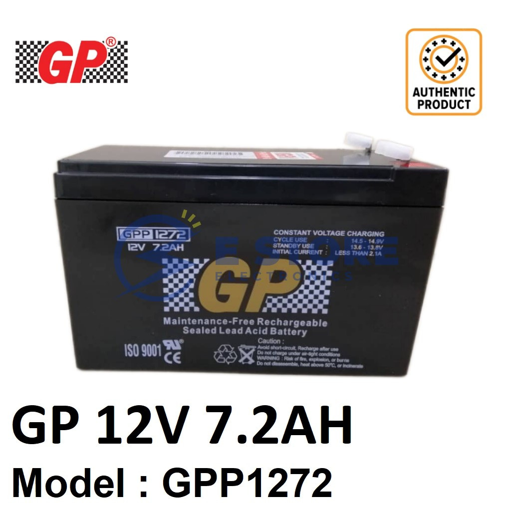 ECIPOWER 2-Pack 12V 7.2Ah Sealed Lead Acid AGM Battery – GP1272 F2 Terminals, Rechargeable