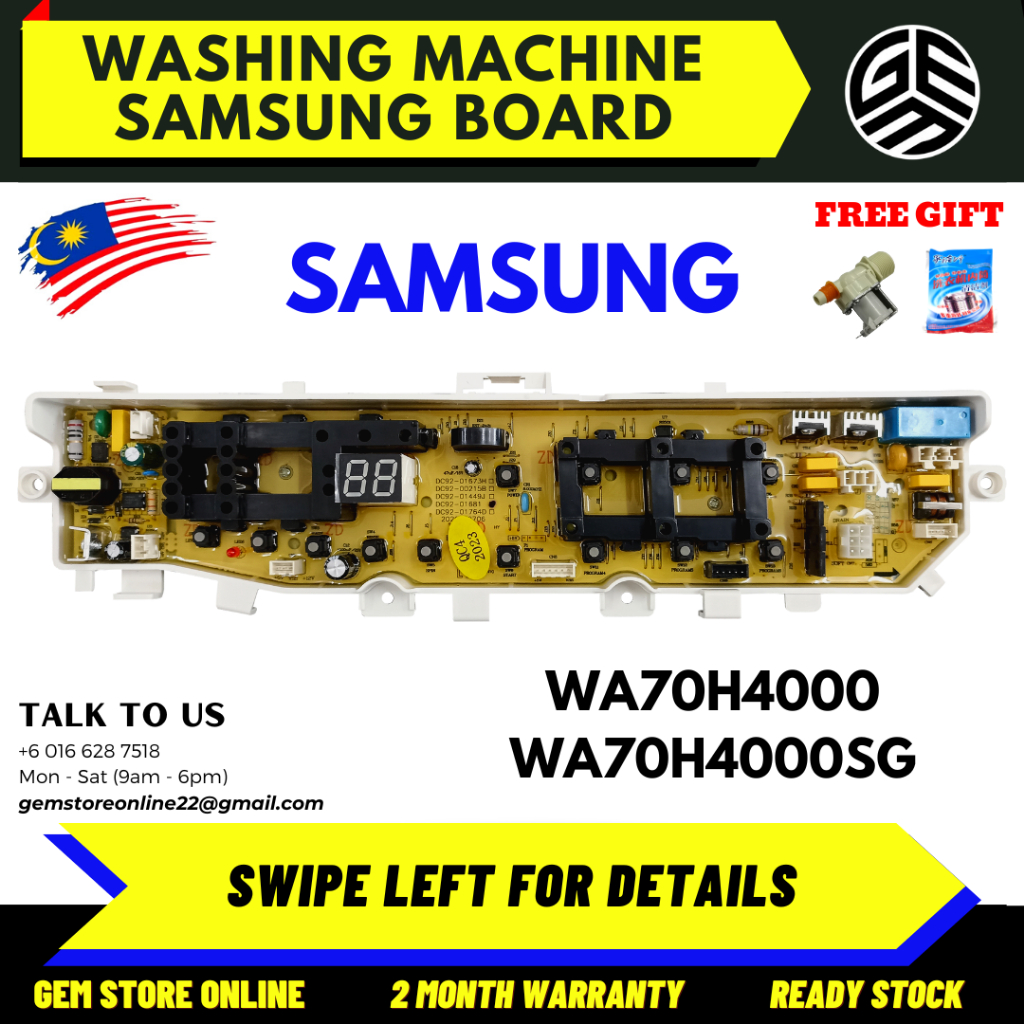 WA70H4000 / WA70H4000SG SAMSUNG Washing Machine PCB Board / Board Mesin ...