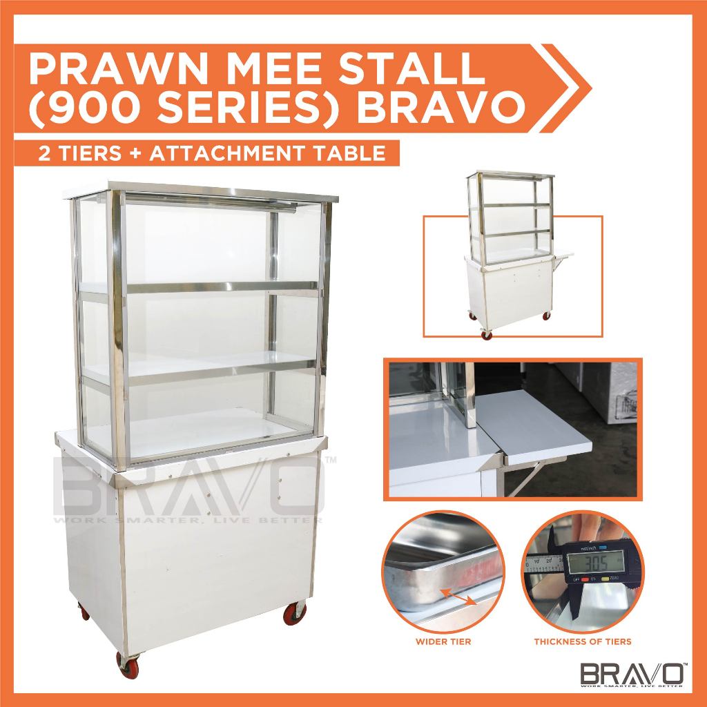 Bravo 2 in 1 Stainless Steel Mee Stall Chicken Stall Prawn Mee Stall ...