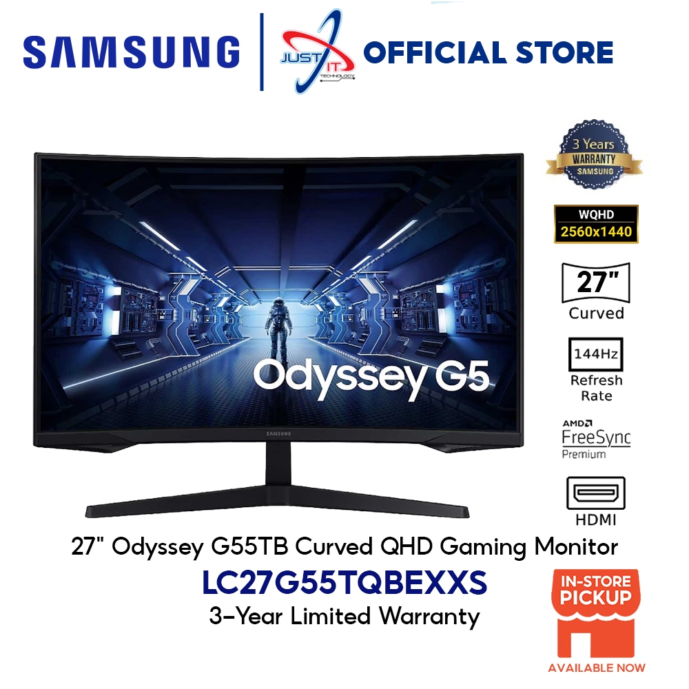 32 odyssey g55tb curved qhd gaming monitor