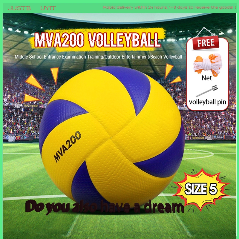 Mikasa VolleyBall Bola Tampar MVA200 Soft PU Volleyball Beach Match