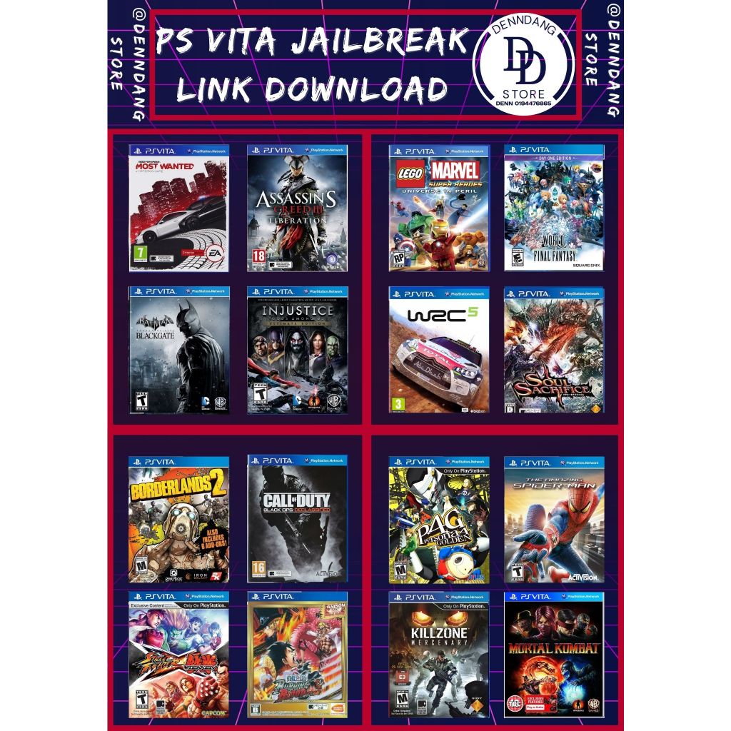 PSVITA + PSP*** VITA + PSP GAMES / VITA + PSP JAILBREAK / LINK DOWNLOAD /  VIDEO TUTORIAL | Shopee Malaysia