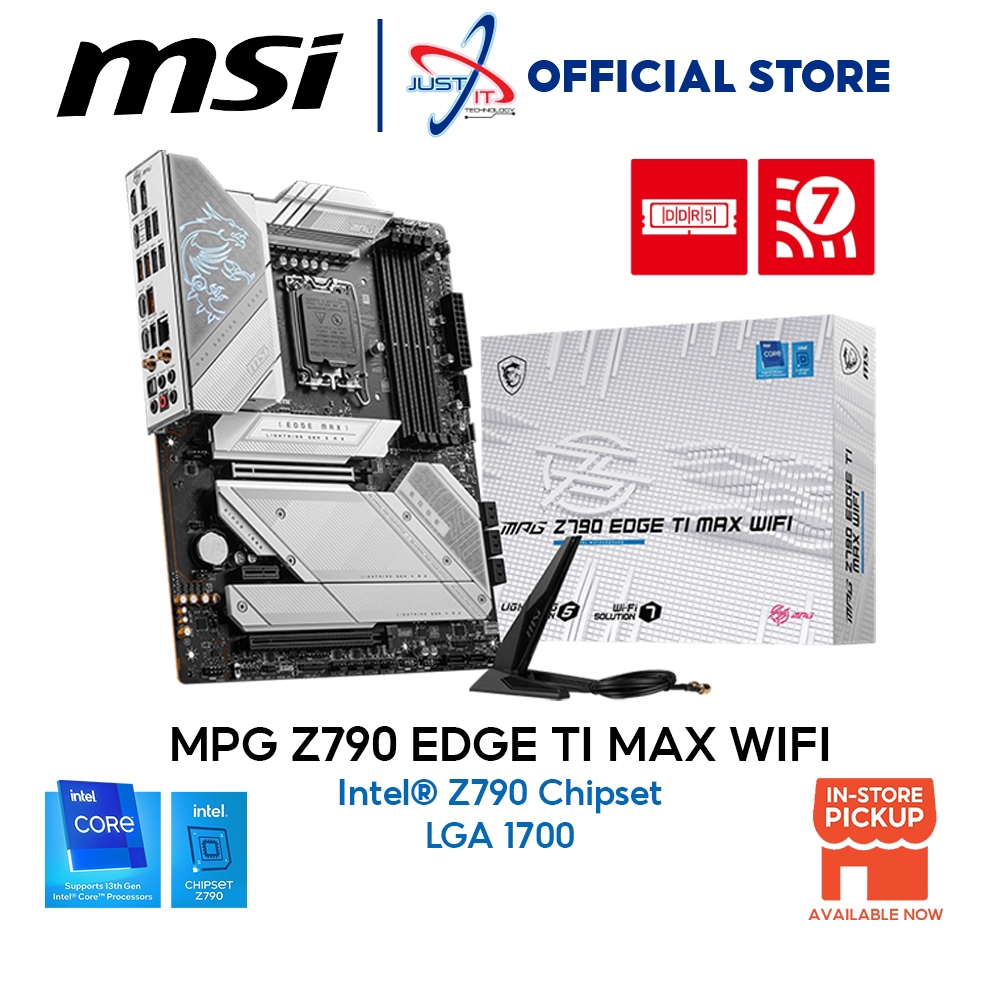 MSI MPG Z790 EDGE TI MAX WIFI DDR5 / D5 LGA1700 MOTHERBOARD COMBO INTEL ...