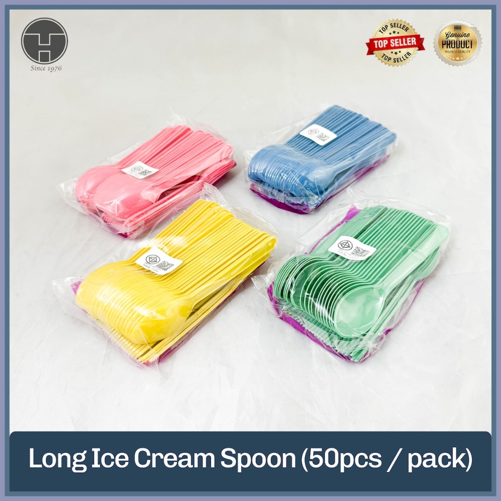 [TeoHin] Plastic Color Ice Cream Spoon, Mini Spoon, Sudu Plastik, jelly