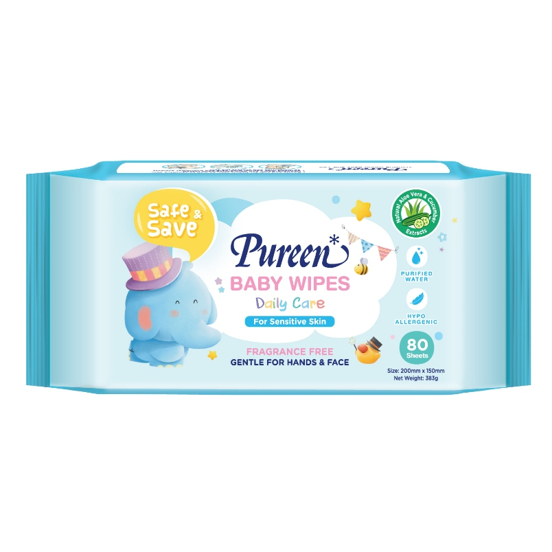 Pureen Baby Wipes Daily Care 80's | BWFFDC080 | Shopee Malaysia