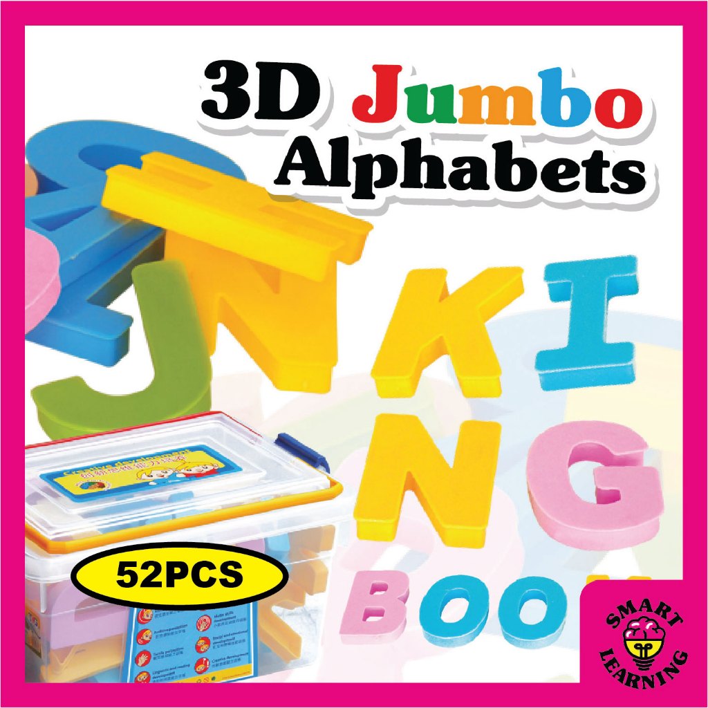 🔥READY STOCK🔥 KIDS 3D JUMBO ALPHABET (52PCS) KIT EARLY LEARNING ...