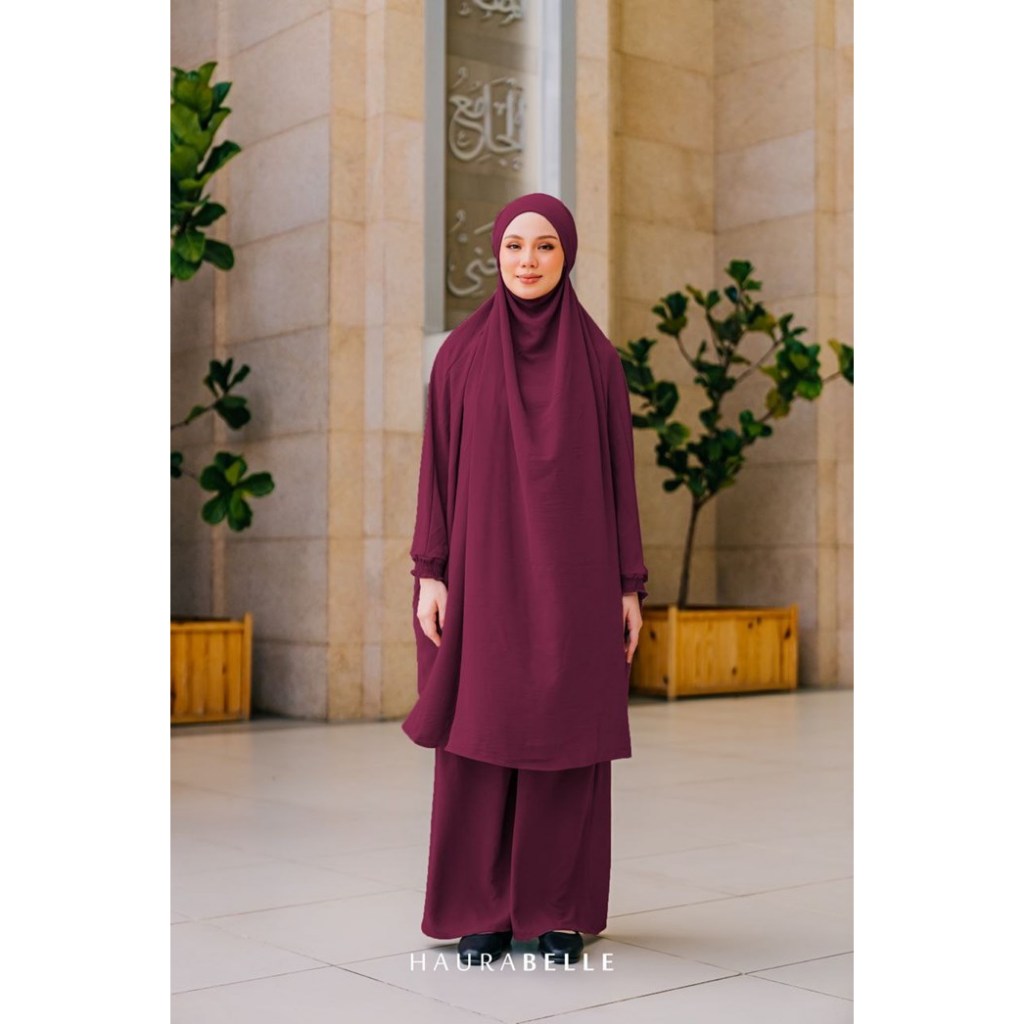 [ Ready Stock ] Warda Set Ironless set Umrah dan Haji Original ...