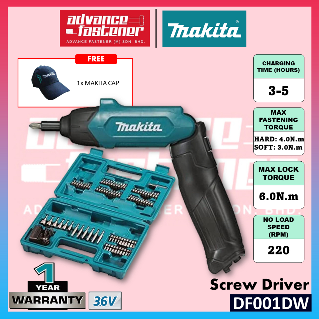 MAKITA DF001DW 3.6V InLine Cordless Screw Driver Shopee Malaysia