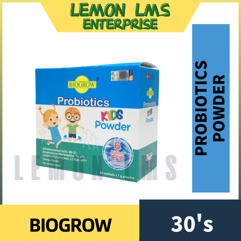 Biogrow Kids Probiotics Powder 6 Billion Cfu 1g X 30 Sachets Shopee