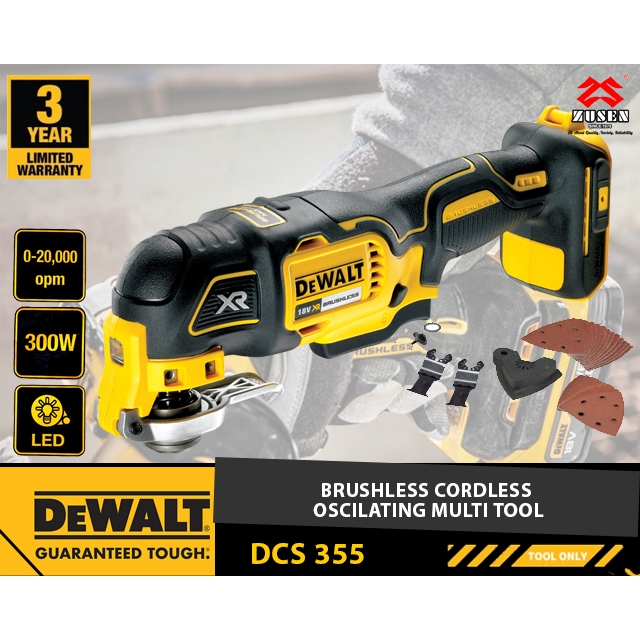 Dewalt 20v Brushless Oscillating Tool Dcs355n Xj Solo Without Battery