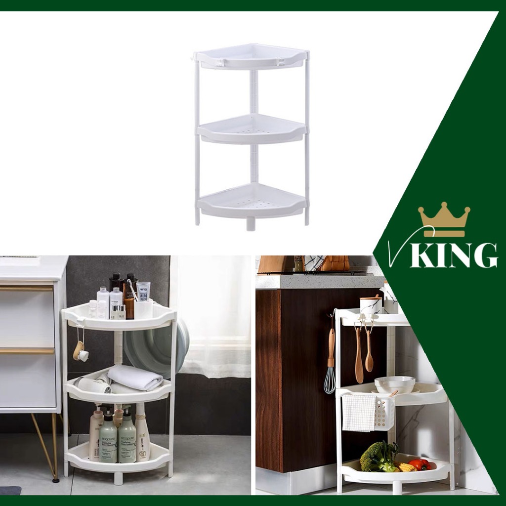 BATHROOM SHELF CORNER SHELF WITH WHEELS UNIT RAK TANDAS TOILET SHELF