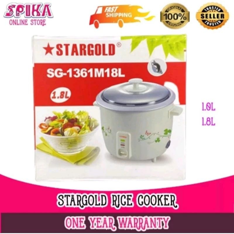 ORIGINAL STARGOLD SG-1361-M 1.8 Rice Cooker 1.8L (Ready Stock) | Shopee ...