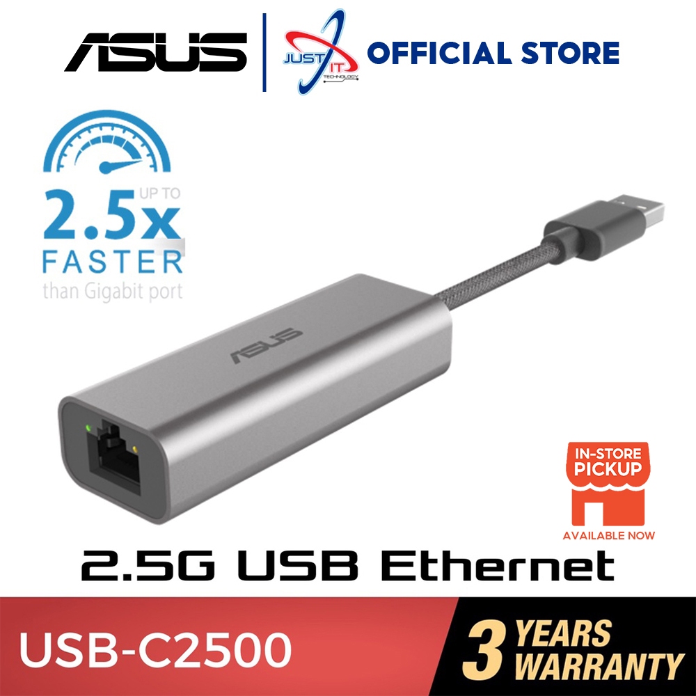 ASUS USB-C2500 TYPE-A 2.5G BASE-T ETHERNET NETWORK ADPTER | Shopee Malaysia