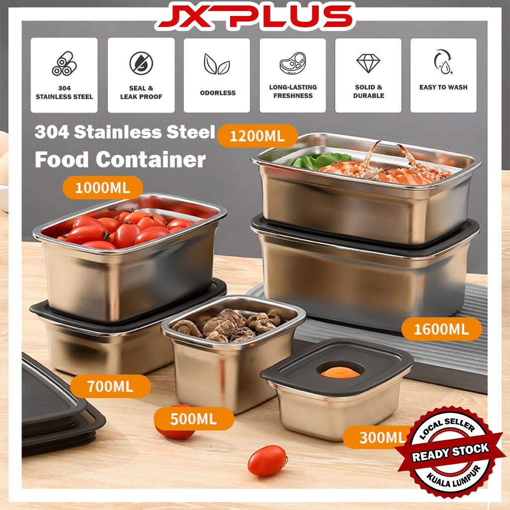 SUS304 Stainless Steel Airtight Fresh Keeping Box Food Storage Food ...