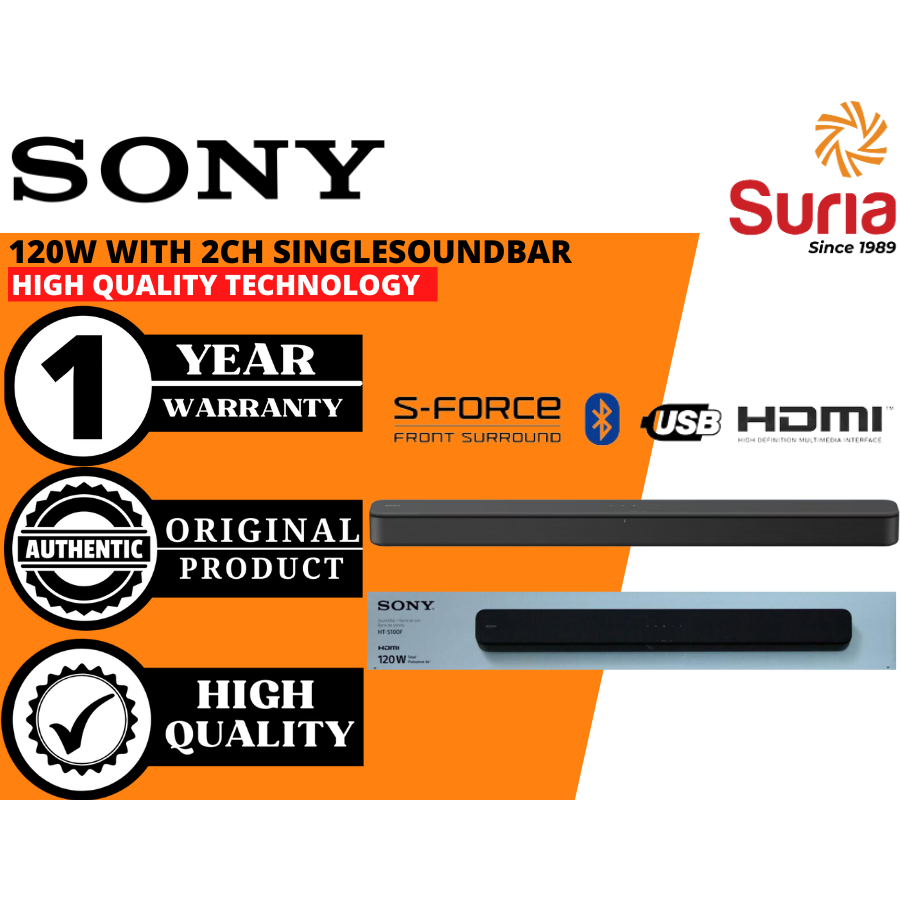 Free Bubble Wrap)Sony 120W with 2ch Single Soundbar 条形音箱 HT