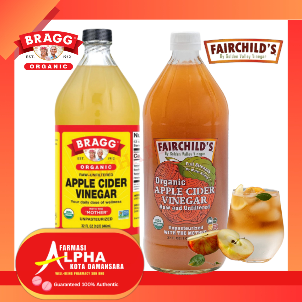 BRAGG Apple Cider Vinegar 946ml / FAIRCHILD'S Organic Apple Cider