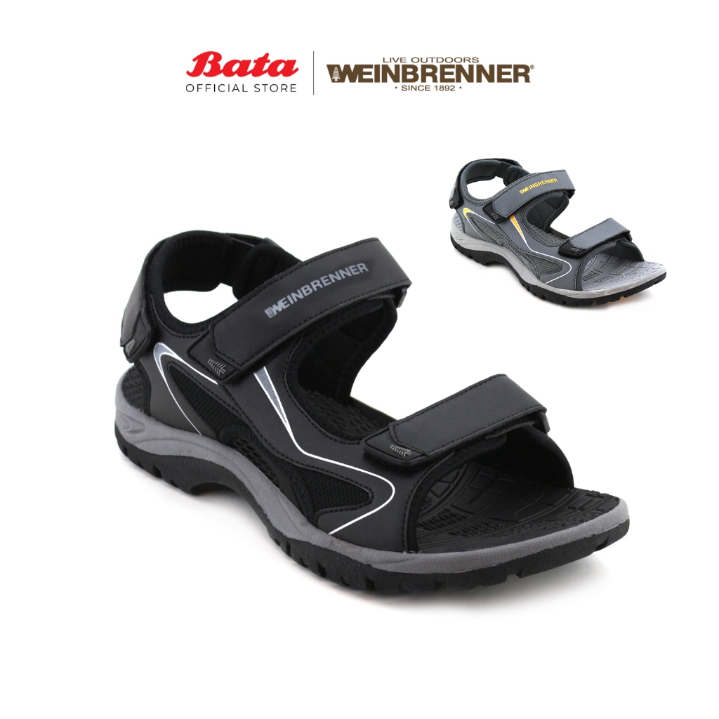 WEINBRENNER Garrick Lewis Men Black / Grey Outdoor Sandal 8616887 /