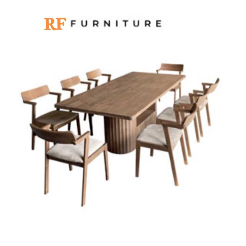Dining Set/8 Seater Dining set/Meja Makan Set/RF FURNITURE 6001 8