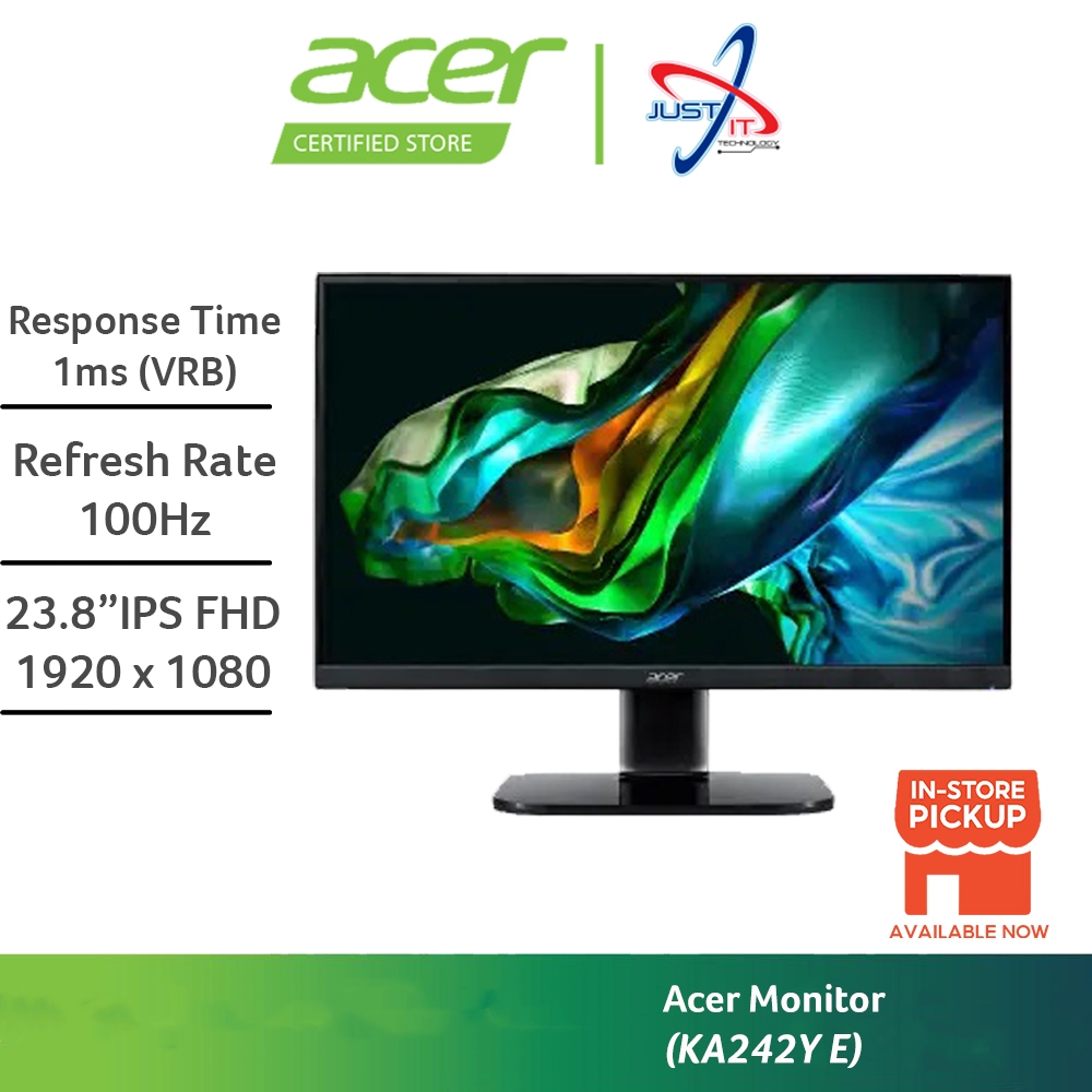 ACER KA242YE / KA242Y E 23.8" MONITOR ( 23.8" IPS FHD 1MS / 100HZ / AMD ...
