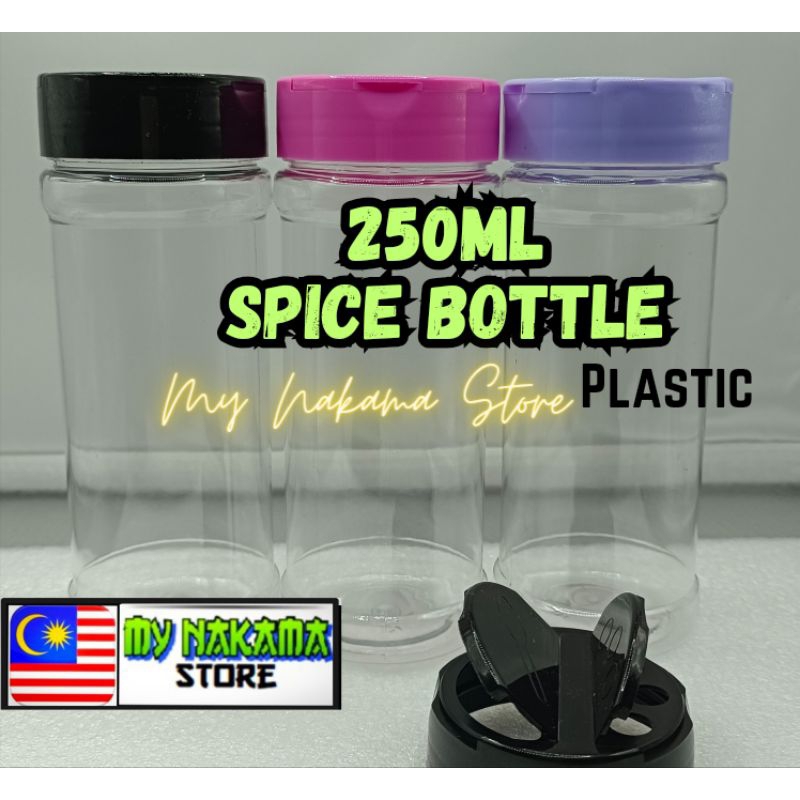 250ML Botol Rempah Plastik PET [ Spice Seasoning Bottle ] | Shopee Malaysia