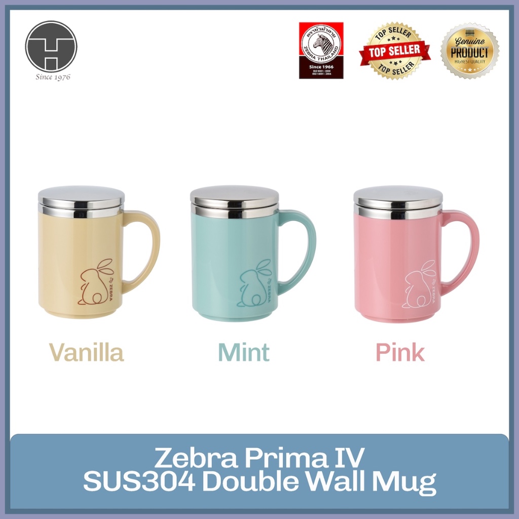 [TeoHin] Zebra SUS 304 Prima IV Double Wall Mug (350ml) , flask, vacuum ...