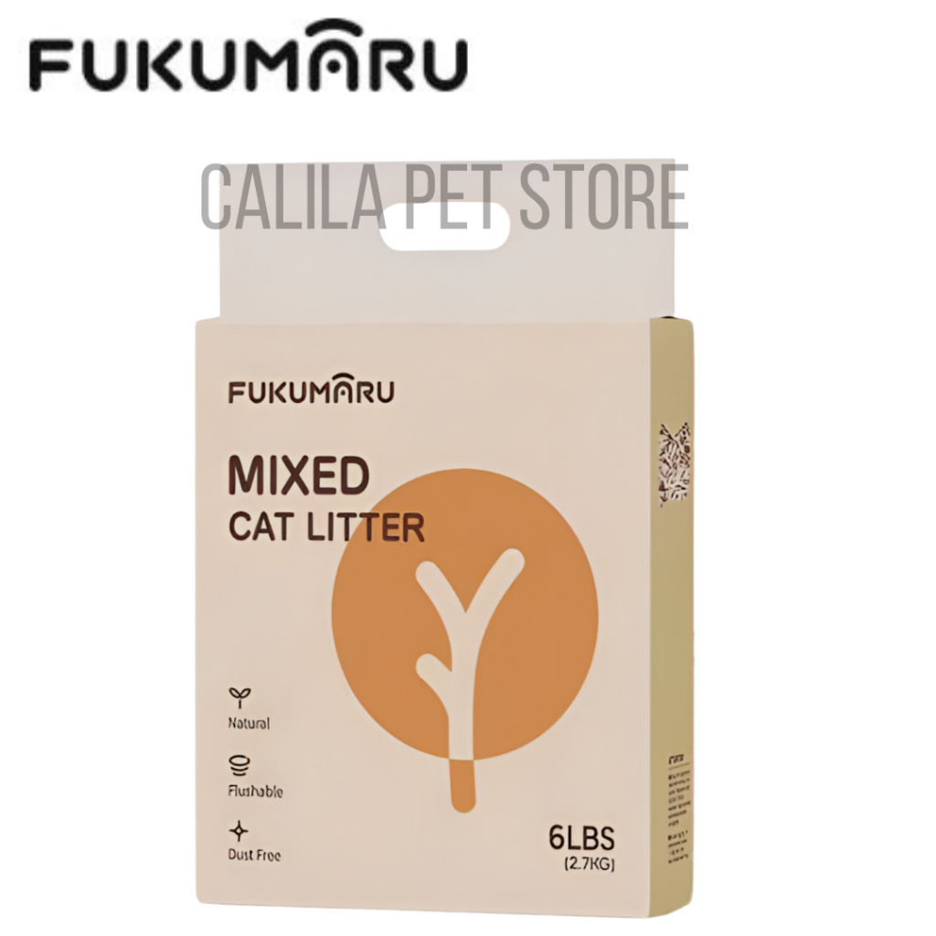 Fukumaru Apple Wood Mixed Tofu Cat Litter (Flushable) / Pasir Kucing