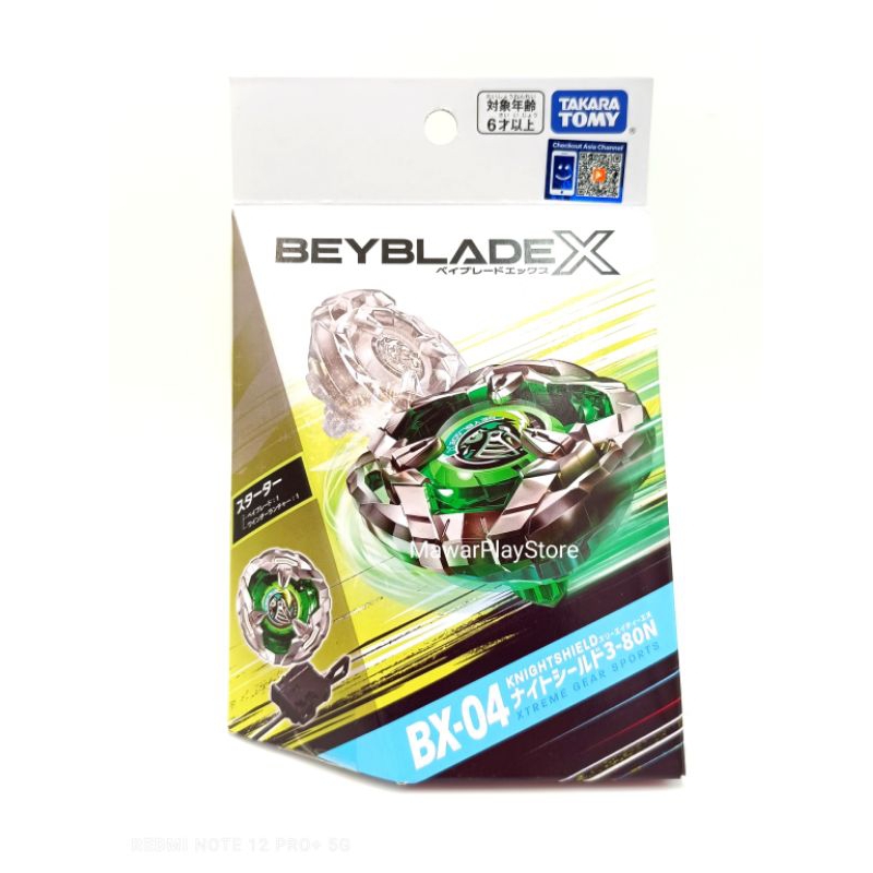 Beyblade X Bx 04 Knight Shield 3 80n Starter Set With Launcher