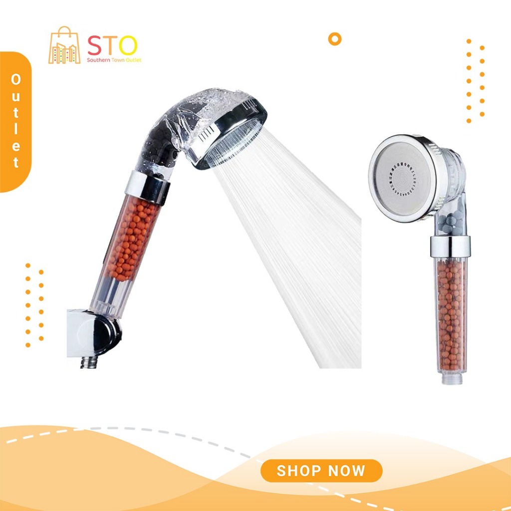 STO Healthy Shower Head Water Therapy SPA Water Saving Rainfall Shower Filter Head High Pressure