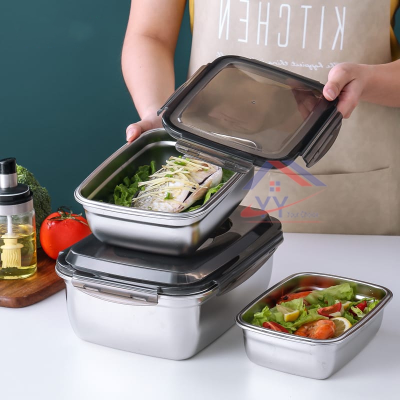 Premium Microwave-Heatable 304 Stainless Steel Lunch Box