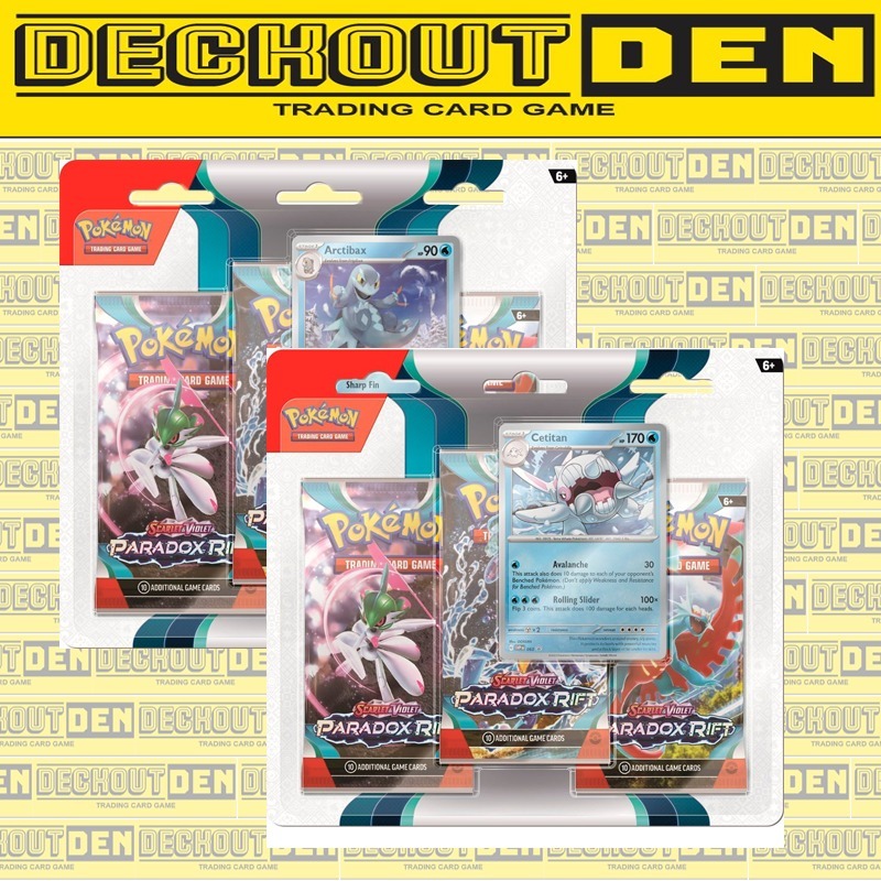 Pokemon TCG: Paradox Rift SV04 3 Packs Blister Cetitan/Arctibax ...