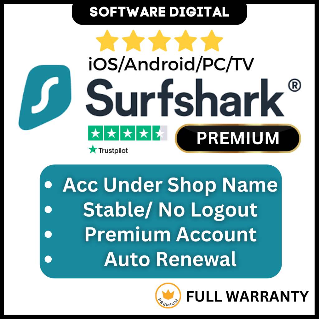 🦈Surf Shark🦈 Premium V P N One Device Lifetime warranty (Registered