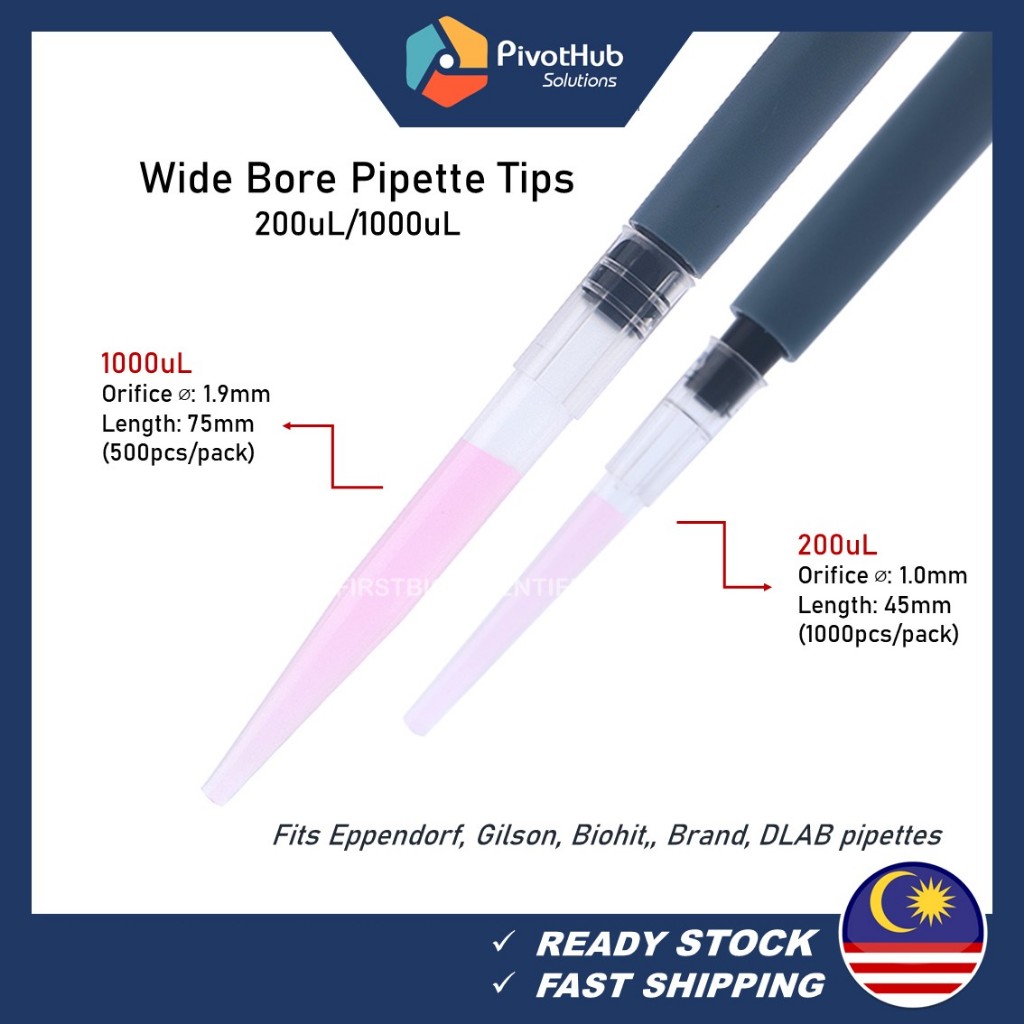Wide Bore Pipette Tips Large Orifice Pipet Tips 200ul 1000ul Shopee