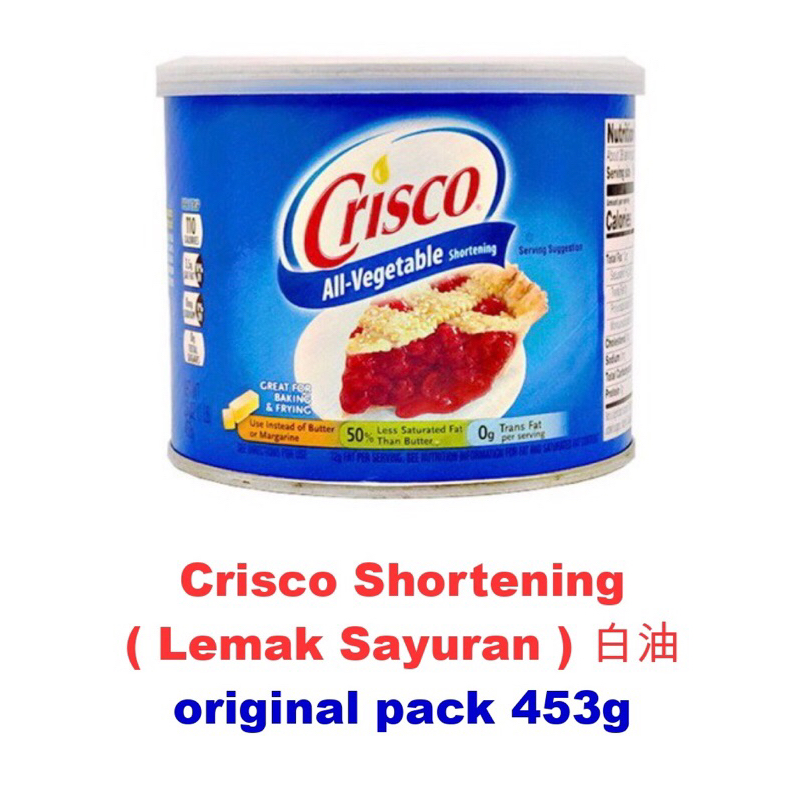 Crisco Shortening ( Lemak Sayuran ) 白油 / 起酥油 original pack 453g