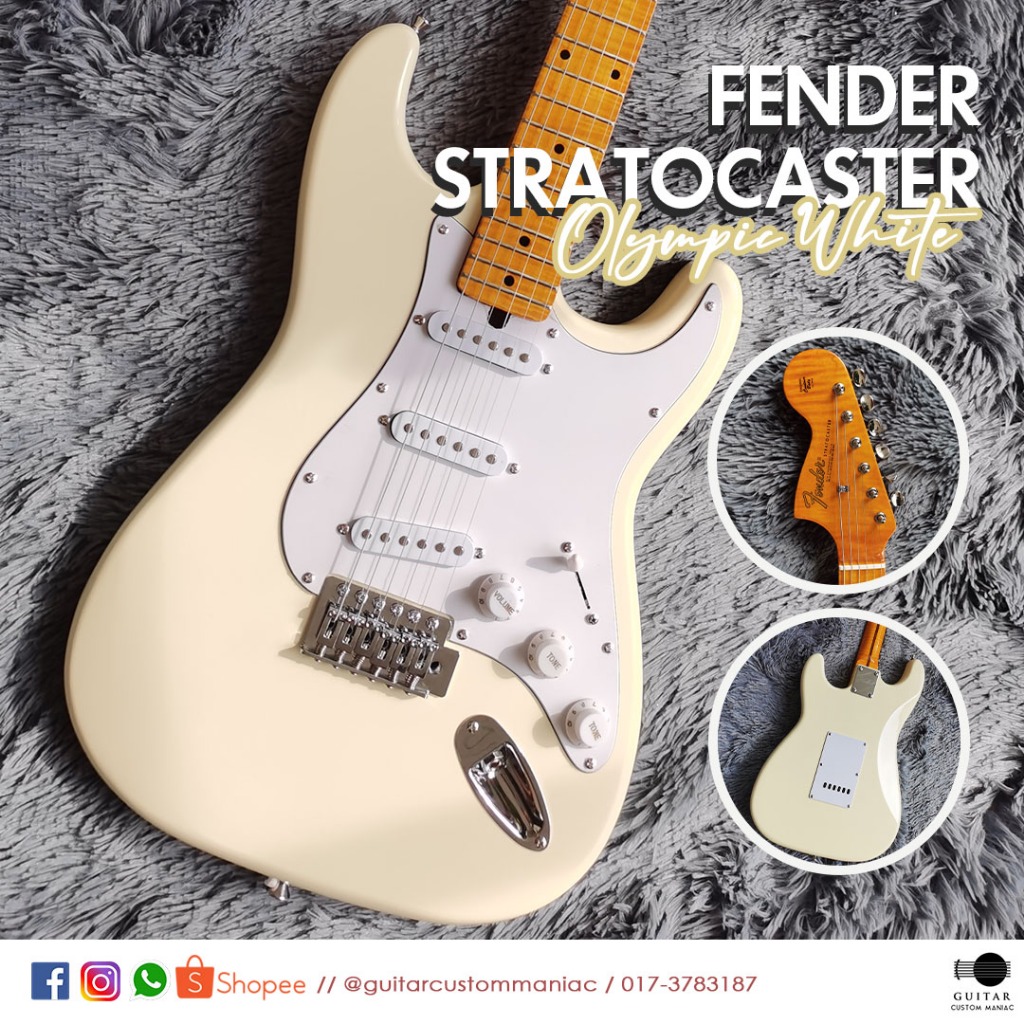 Fender jimi hendrix store stratocaster olympic white