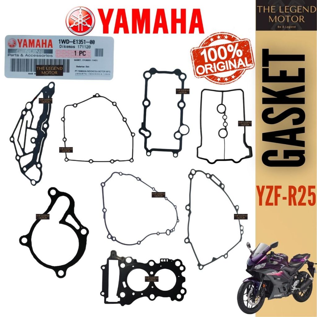 thumbnail interactive-video image 1 of Alloy Exhaust Gasket Set – For Yamaha TY175 WR200 WR250 DTR 125, Downpipe Manifold Ring A45 1 of 6