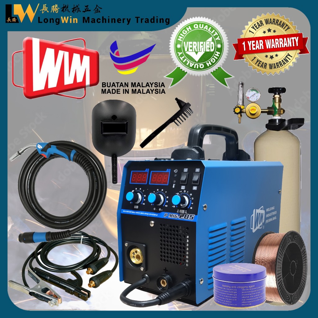WIM MALAYSIA P MIG205 IGBT Inverter Welding Machine 6 in 1 Function